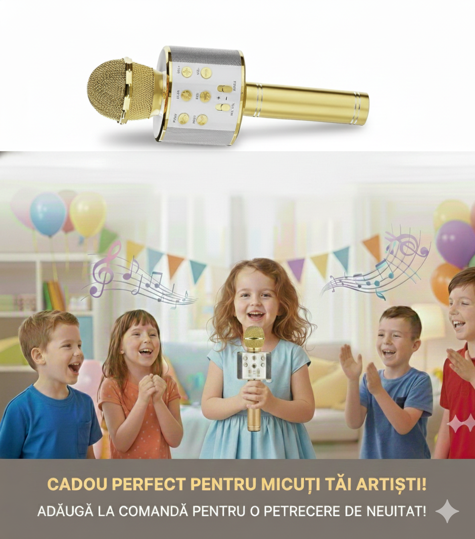 Microfon Karaoke Wireless Aurov® pentru copii