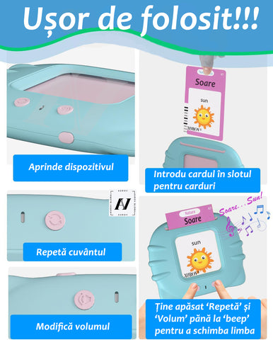 Jucarie educativa pentru copii de invatarea cuvintelor in limba Română și Engleza!