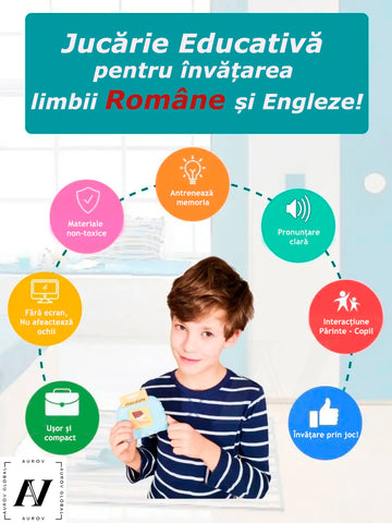 Jucarie educativa pentru copii de invatarea cuvintelor in limba Română și Engleza!