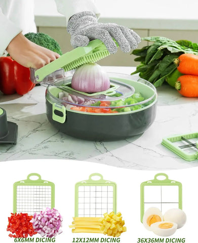 Tocator si Feliator De Legume 9 In 1 Aurov®-Gătește Rapid și Ușor!