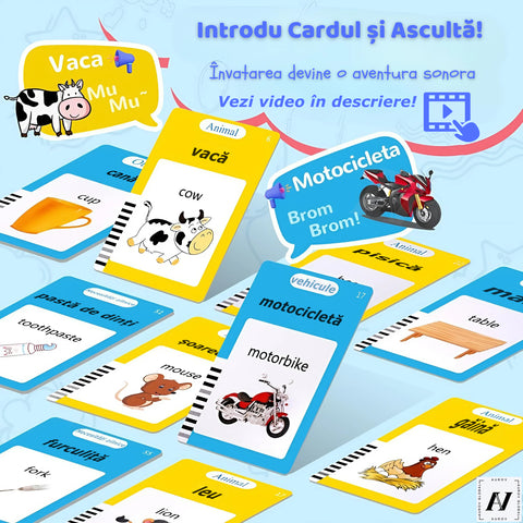 Jucarie educativa pentru copii de invatarea cuvintelor in limba Română și Engleza!