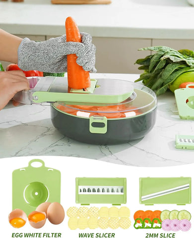 Tocator si Feliator De Legume 9 In 1 Aurov®-Gătește Rapid și Ușor!