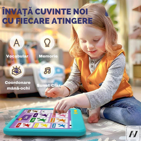 Cititor Tactil de carduri în limba Română , Învață 500+ Cuvinte prin Atingere, model 2026!
