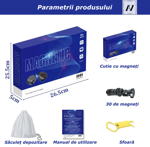 Joc MAGNETIC CHESS Strategic pentru Copii, maxim 4 Jucatori, Varsta 9+