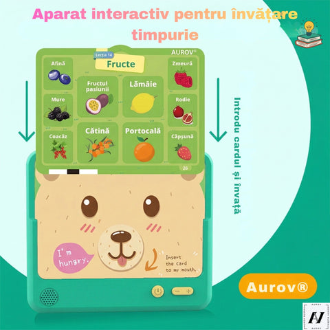 Cititor Tactil de carduri în limba Română , Învață 500+ Cuvinte prin Atingere, model 2026!