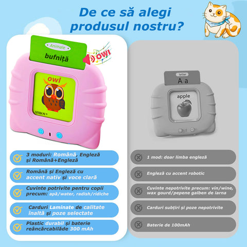 Jucarie educativa pentru copii de invatarea cuvintelor in limba Română și Engleza!