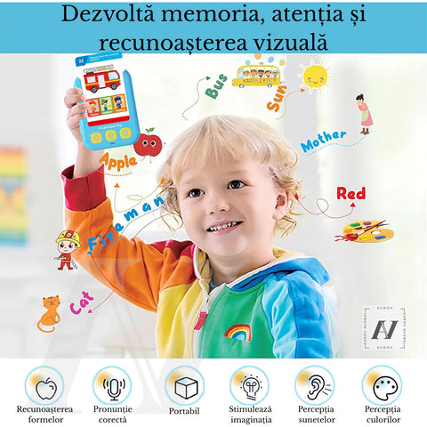 Jucarie Educativa Montessori Logic Quiz Aurov®, 110 Intrebari