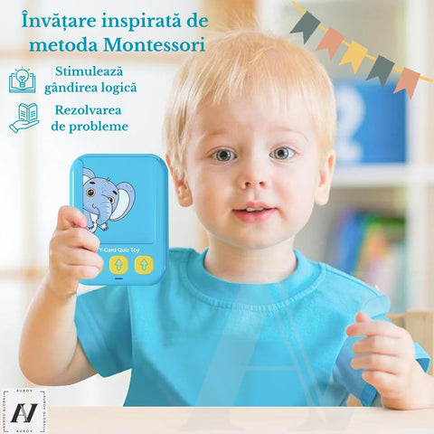 Jucarie Educativa Montessori Logic Quiz Aurov®, 110 Intrebari