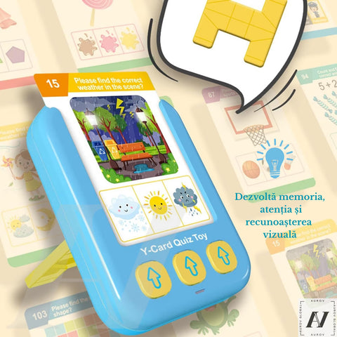Jucarie Educativa Montessori Logic Quiz Aurov®, 110 Intrebari