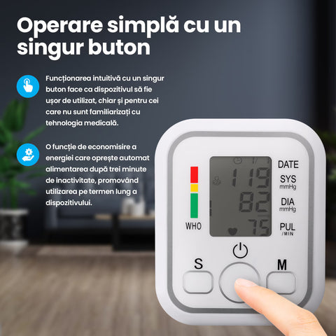 Tensiometru Digital Portabil Aurov®– Monitorizare Rapidă și Precisă Oriunde